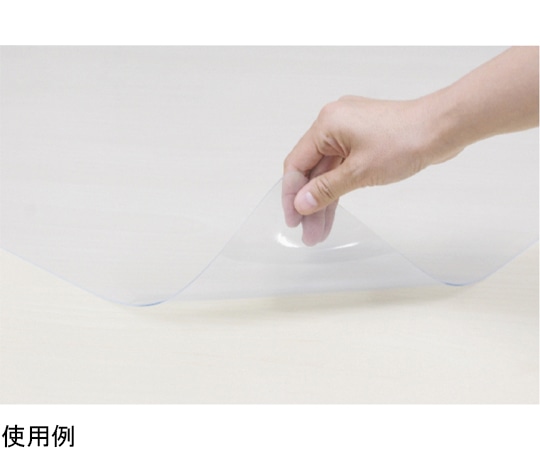 ミワックス デスクマット 光学式マウス対応 再生塩ビ 透明 片面非転写 シングル T1.5×W1050×D625mm  1本(ご注文単位1本)【直送品】