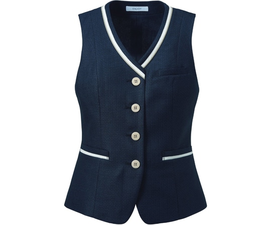 カーシーカシマ ENJOY ベスト PURE TWEED PLUS ネイビー 13号 ESV834 1枚（ご注文単位1枚）【直送品】