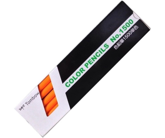 トンボ鉛筆 色鉛筆 1500 単色 だいだいいろ 橙色 1ダース(12本入) 1500-28 1ダース(ご注文単位1ダース)【直送品】