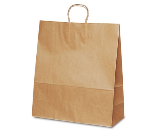 ベルベ 紙袋 自動紐手提袋 T-15 茶無地 200枚 1546 1ケース（ご注文単位1ケース）【直送品】