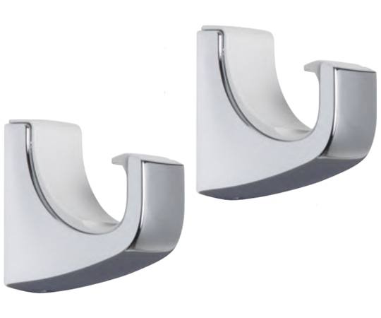 川口技研 ホスクリーン 室内用物干竿 QL型物干し竿用フック&物掛けフック 2個入 QLH-Cr 1セット（ご注文単位1セット）【直送品】