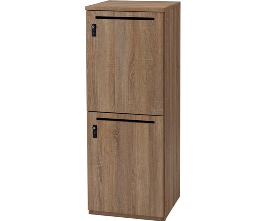 アズワン パーソナルロッカー 1列2段【ダイヤル錠】W45×H120cm ラスティック柄 古木調 61-805-23-1 1個（ご注文単位1個）【直送品】