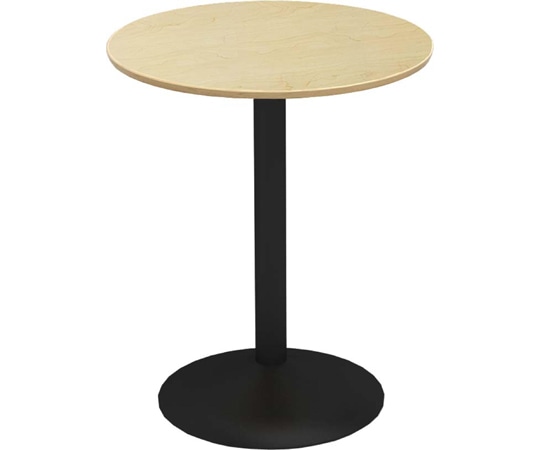 Y2K カフェテーブル 60cm 丸 スチール丸脚ブラック ナチュラル  1個（ご注文単位1個）【直送品】