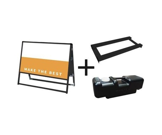 常磐精工 ブラックバリウススタンド看板 アルミ複合板 900×450両面 ウエイトアーム・水タンクセット BVASKAP-900X450R-3SET 1個（ご注文単位1個）【直送品】