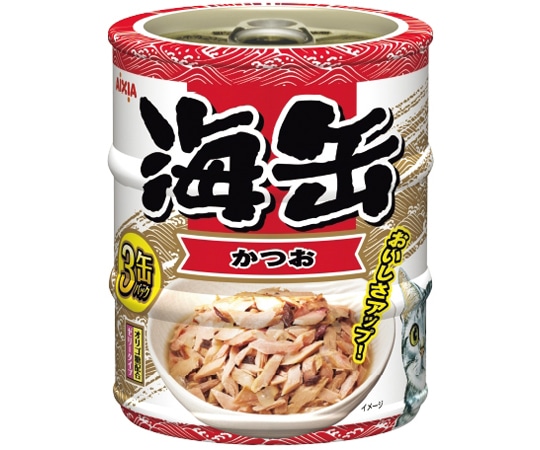 アイシア 海缶ミニ3P かつお 180g(60g×3缶) UM3-1 1セット（ご注文単位1セット）【直送品】