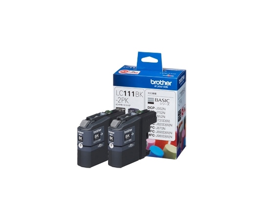 ブラザー インクカートリッジ お徳用黒2個パック LC111BK-2PK 1パック(ご注文単位1パック)【直送品】