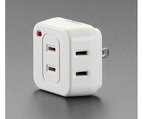 エスコ AC125V/15A 3口タップ(雷サージ対応) EA940CD-21 1個(ご注文単位1個)【直送品】