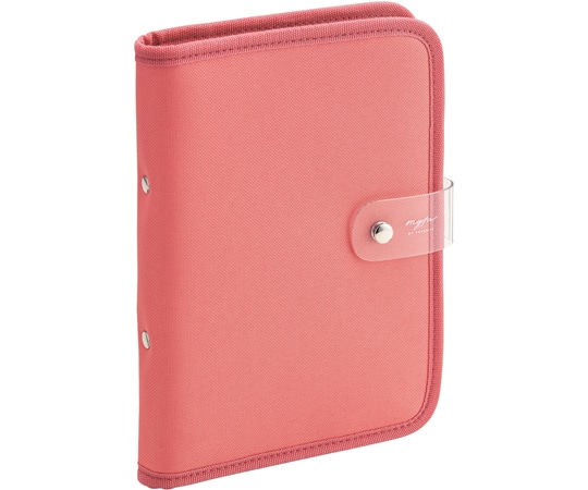 LIHITLAB myfa コレクションバインダー コーラルレッド N3320-3 1冊(ご注文単位1冊)【直送品】