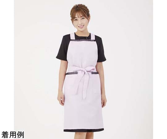 CML LDLレースラインエプロン ピンクxブラック T100366 1着（ご注文単位1着）【直送品】