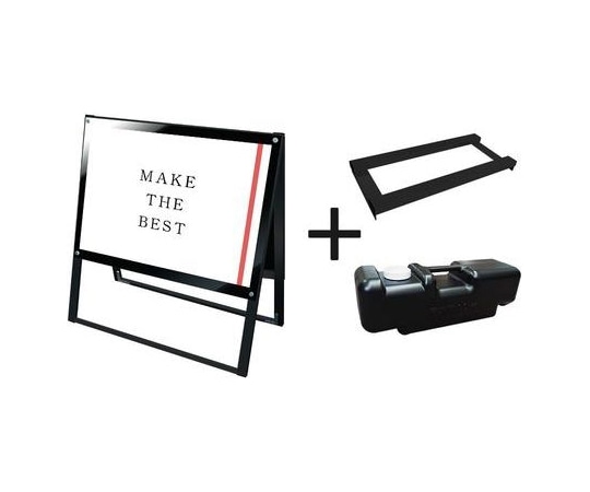 常磐精工 ブラックポスター用スタンド看板 A1横両面ブラック ウエイトアーム・水タンクセット BPSSK-A1YRB-3SET 1個（ご注文単位1個）【直送品】