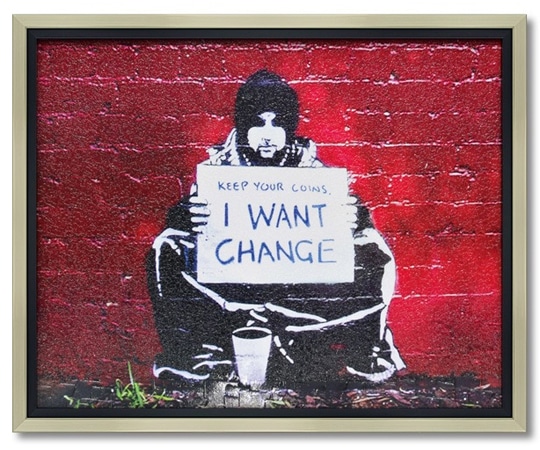 ユーパワー バンクシー｢アイ ワント チェンジ｣ BK-10001 1個（ご注文単位1個）【直送品】