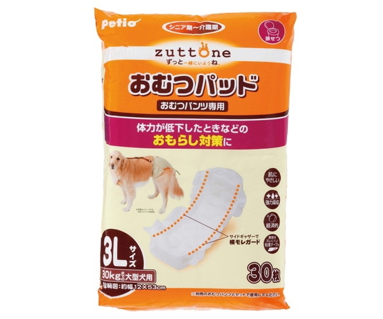 ペティオ 老犬介護用オムツパッドK 3L 30枚 W23644 1個（ご注文単位1個）【直送品】