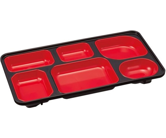 Daiwa 玉渕副食容器(6つ仕切り)本体(クロ)蓋(ニュウハク)セット WFT-2020 1個(ご注文単位1個)【直送品】