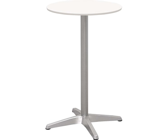 Y2K カフェテーブル ハイタイプ 60cm 丸 アルミX脚 ホワイト  1個（ご注文単位1個）【直送品】