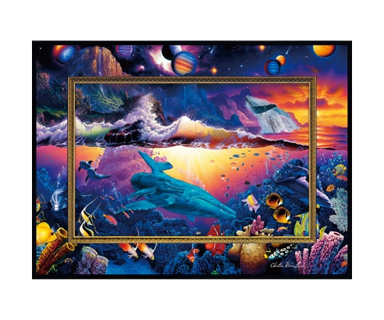 ユーパワー クリスチャン・リース・ラッセン ビッグアート｢ギャラクシー オブ ライフ3(Mサイズ)｣ CL-08016 1個（ご注文単位1個）【直送品】