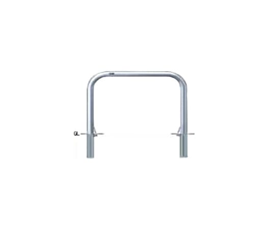 サンポール ステンレス アーチ型車止め 差込式フタ付 φ60.5(t3.0)×W1000×H800mm AA-7SF10-800 1台(ご注文単位1台)【直送品】