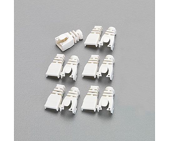 エスコ コネクター保護カバー(後付けタイプ/アイボリー/6個) EA764BK-11 1セット(ご注文単位1セット)【直送品】