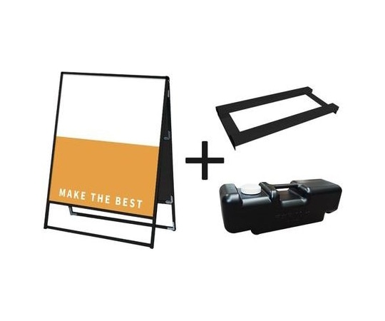 常磐精工 ブラックバリウススタンド看板 アルミ複合板 900×1200両面 ウエイトアーム・水タンクセット BVASKAP-900X1200R-3SET 1個（ご注文単位1個）【直送品】