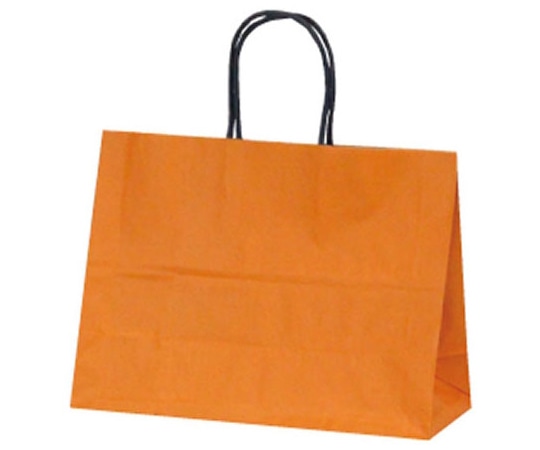 ベルベ 紙袋 自動紐手提袋 T-6S カラー(オレンジ) 200枚 1355 1ケース（ご注文単位1ケース）【直送品】