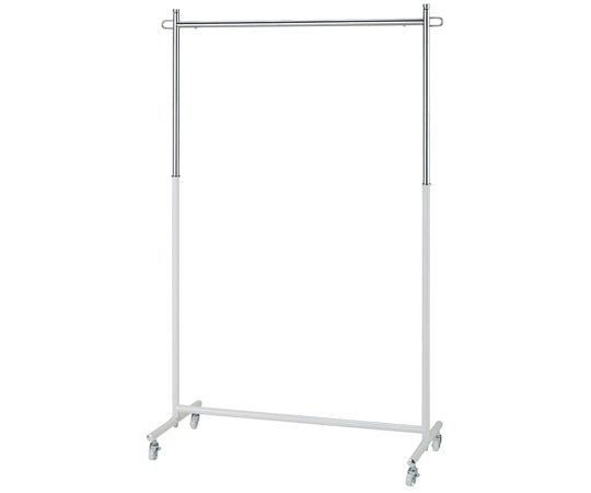ストア・エキスプレス プッシュ式ハンガーラック 白 61-797-85-1 1台（ご注文単位1台）【直送品】