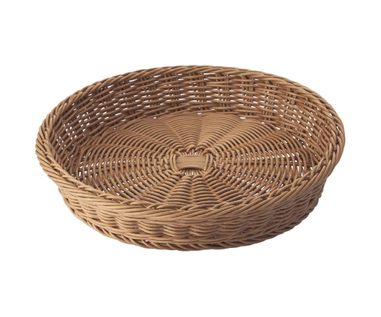 アズワン PP製丸型バスケット ブラウン 3個入 61-655-35-1 1セット（ご注文単位1セット）【直送品】