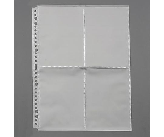 ナカバヤシ A4 クリアーポケット(はがきサイズ・4ポケット/15枚入) EA762CC-356 1式(ご注文単位1式)【直送品】