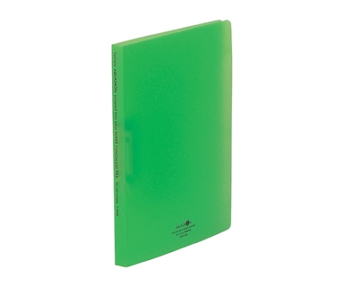 LIHITLAB AQUA DROPs スーパーパンチレスファイル 6黄緑 F-5030 F5030-6 1冊(ご注文単位1冊)【直送品】
