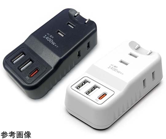 エアージェイ PD20W対応 USB+ACハンディー電源タップ ブラック AOT-N1 BK 1個(ご注文単位1個)【直送品】