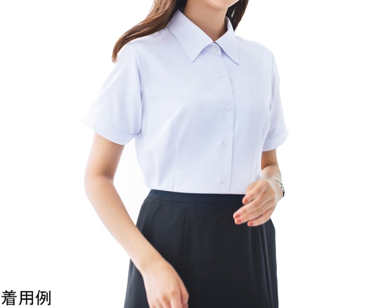 カーシーカシマ ENJOY 半袖シャツブラウス AIR CON PIQUE ブルー 5号 ESB442 1枚（ご注文単位1枚）【直送品】