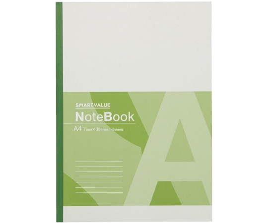 ジョインテックス 再生紙ノート A4 無線とじ A罫7mm P067J 1冊(ご注文単位1冊)【直送品】