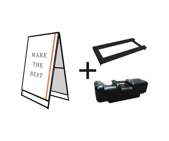 常磐精工 ポスターグリップスタンド看板 屋外用 A0両面ブラック ウエイトアーム・水タンクセット PGSK-A0RB-G-3SET 1個（ご注文単位1個）【直送品】