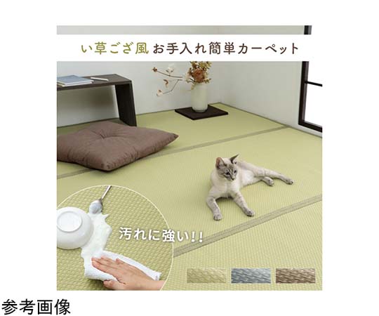 アズワン 洗える ござ風カーペット ブラウン 3畳(約174×261cm) 1090740021002 1個（ご注文単位1個）【直送品】