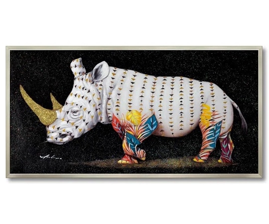 ユーパワー オイル ペイント アート｢サイの王様｣ OP-22035 1個（ご注文単位1個）【直送品】