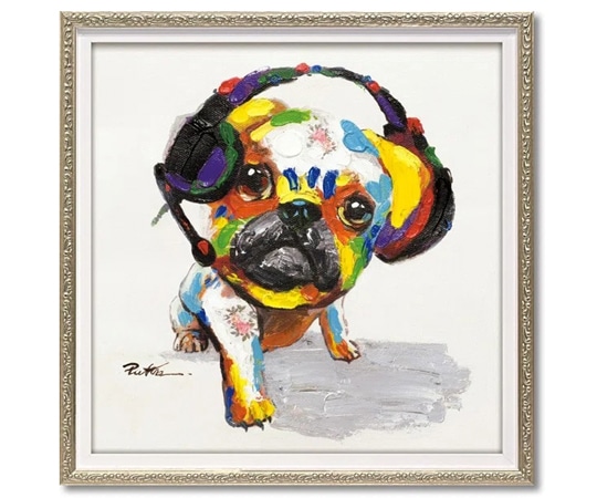 ユーパワー オイル ペイント アート｢B dog(Sサイズ)｣ OP-07053 1個（ご注文単位1個）【直送品】