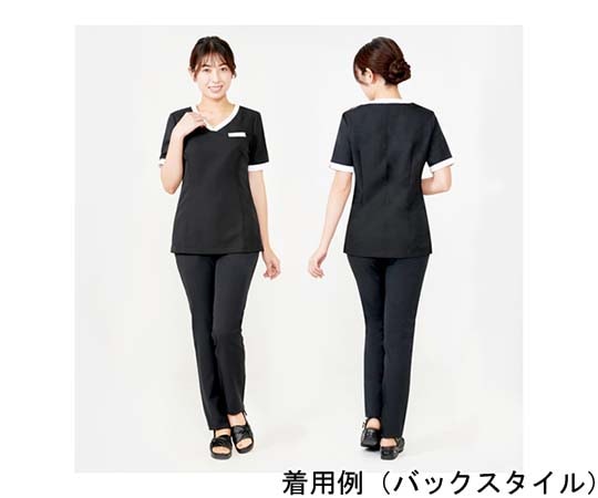 CML チュニックLDL-2101 ブラック×ホワイト M T100162M 1着（ご注文単位1着）【直送品】