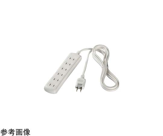 BUFFALO 2ピン式電源タップ 6個口タイプ 1m ホワイト BSTAPST2610WH 1台(ご注文単位1台)【直送品】