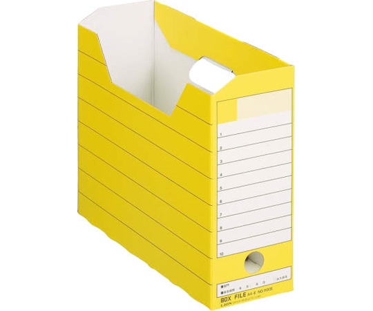 ライオン事務器 ボックスファイル 黄 No.1100E 1冊(ご注文単位1冊)【直送品】