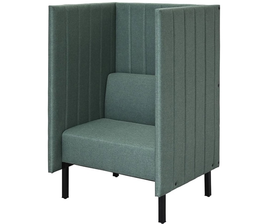 アール・エフ・ヤマカワ カッコ ファブリックソファ W800×H1230 グリーン 両側パネルタイプ RFFBS-8012GNR 1台（ご注文単位1台）【直送品】