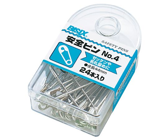ミツヤ 安全ピン44mm 24本×5箱入 BX1-81-4 1ケース（ご注文単位1ケース）【直送品】