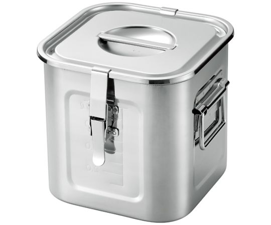 赤川器物製作所 18-8 目盛付角キッチンポット パッキン・フック付 21cm 本体取手付き #16210 1個（ご注文単位1個）【直送品】