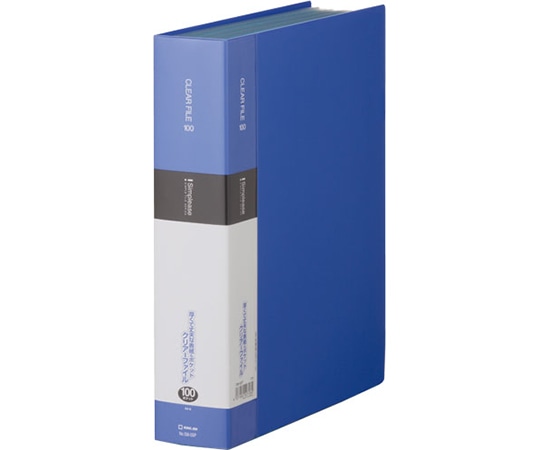 キングジム シンプリーズ クリアーファイル 100P 青 136-5SP 1冊(ご注文単位1冊)【直送品】