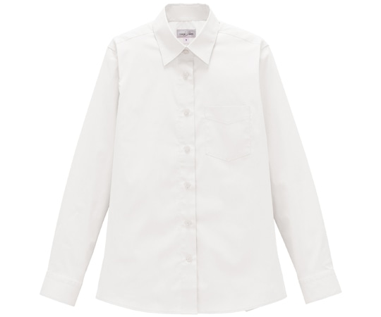 ボンマックス レディスレギュラーカラー長袖ブラウス ホワイト 7G FB4048L 1枚（ご注文単位1枚）【直送品】