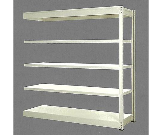 アズワン 1490x600x1800mm/150kg/5段 スチール棚(連結用) EA976DN-150RC 1台（ご注文単位1台）【直送品】