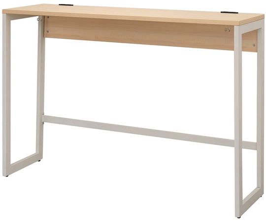 アール・エフ・ヤマカワ リスム ハイデスク W1500×D450 ナチュラル×ホワイト脚 2ヶ口コンセント付き RFFHD-1545NA-WL 1台(ご注文単位1台)【直送品】