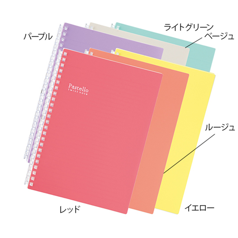 LIHITLAB ツイストノート(A5・S型 24穴) パープル N1958-10 1冊(ご注文単位1冊)【直送品】