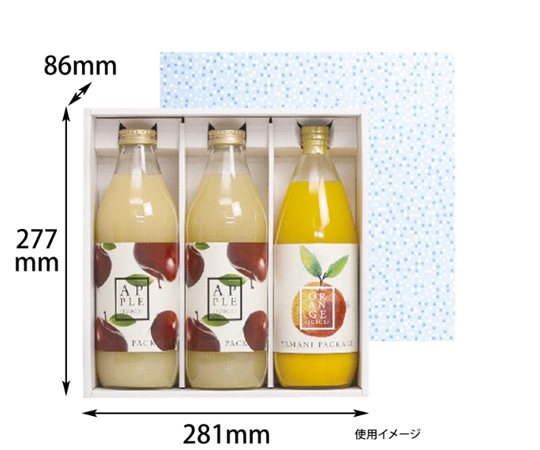 ヤマニパッケージ 贈答箱 ビンボトル 1L×3本 50枚 EE-20 1ケース（ご注文単位1ケース）【直送品】