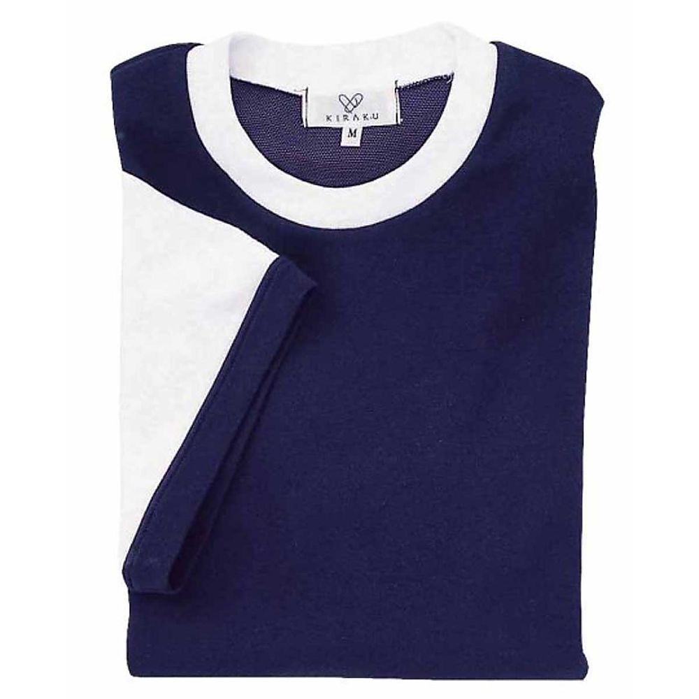 KIRAKU(トンボ) Tシャツ ネイビー 4L(身丈80cm) CR021-88 4L 1枚(ご注文単位1枚)【直送品】