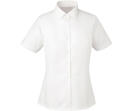 カーシーカシマ ENJOY 半袖シャツブラウス AIR CON PIQUE ホワイト 15号 ESB442 1枚（ご注文単位1枚）【直送品】