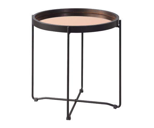 東谷 ラウンド トレーテーブル S ゴールド CIR-501MR 1個（ご注文単位1個）【直送品】