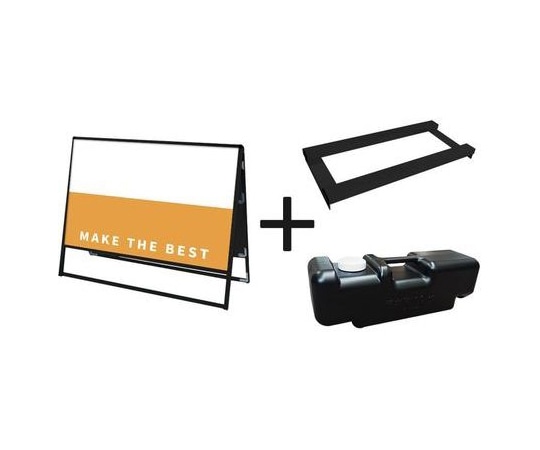 常磐精工 ブラックバリウススタンド看板 アルミ複合板1200×900両面 ウエイトアーム・水タンクセット BVASKAP-1200X900R-3SET 1個（ご注文単位1個）【直送品】